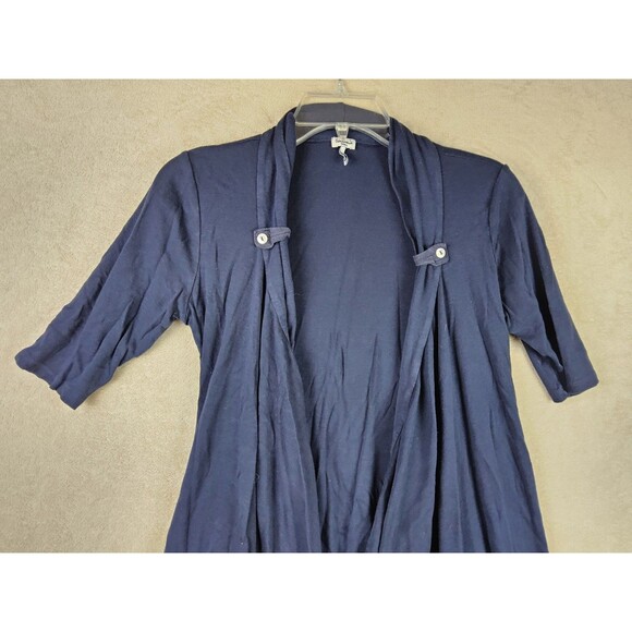 Splendid Women's Elbow Sleeve Open Front Drapey Cardigan Navy Size S - Picture 2 of 4